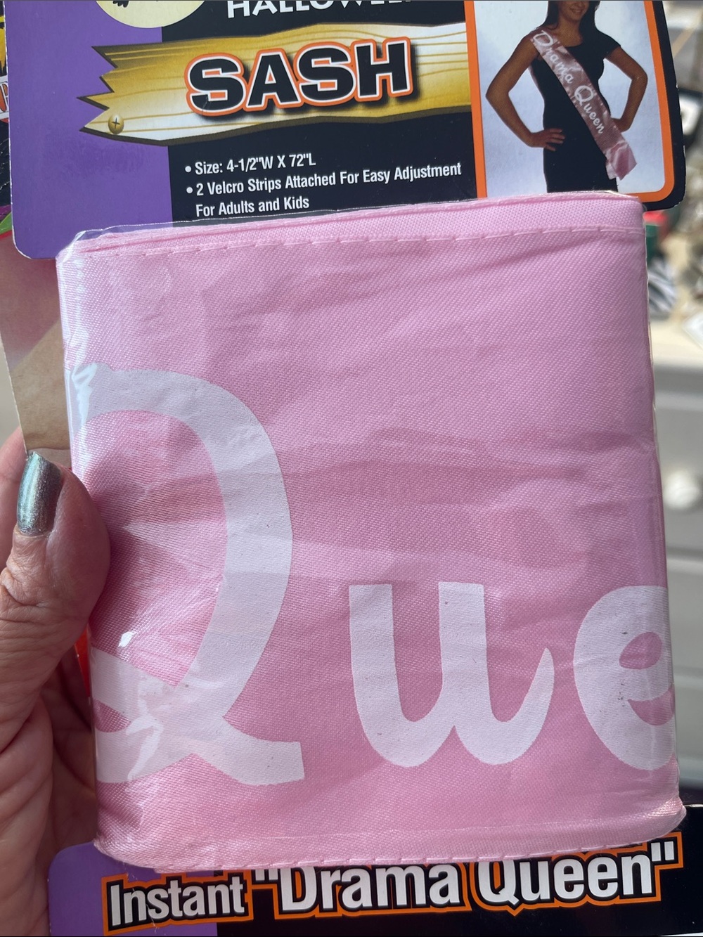 🐸 3/$12  drama queen Halloween sash
